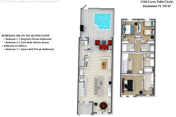 3 Bedrooms/ 3.5 Bathrooms/ Solara (1540 CP)
